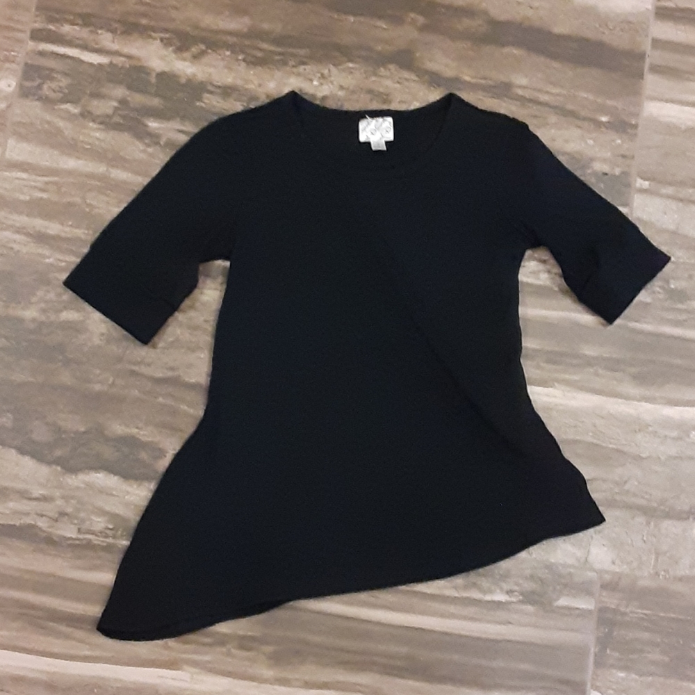 Disney D signed black size small asymmetrical top